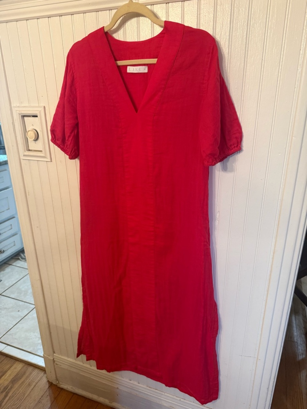 Lake Gauze XS Hot Pink Midi Caftan